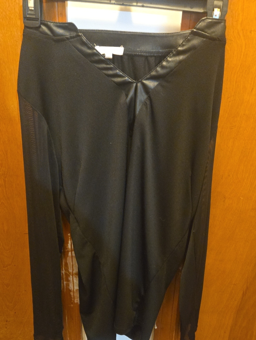 Maurices Black Long-Sleeve V-Neck Top